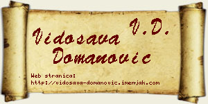 Vidosava Domanović vizit kartica